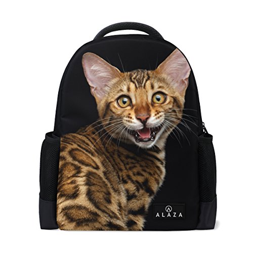 My Daily Gold Bengal Kätzchen Rucksack 35,6 cm Laptop Daypack Schultasche für Reisen College Schule