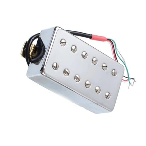 1/2 Stück Double Coil 12 Loch Humbucker Pickup Für E-Gitarre Silber e gitarren tonabnehmer (Color : Neck Pickup 50MM)