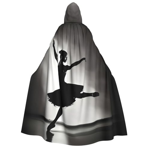 WURTON Ballerina Tanzdruck Unisex Kapuzenumhang Halloween Karneval Vampir Cosplay Umhang Kapuzenumhang Kostüm