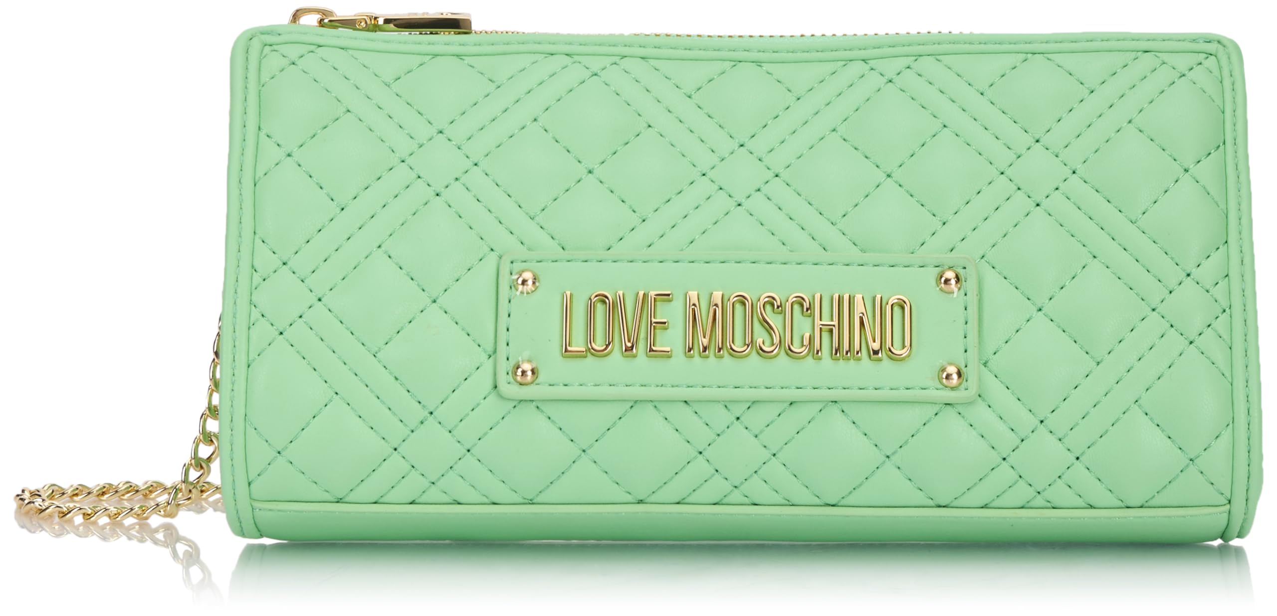 Love Moschino Damen Schultertasche, Minze