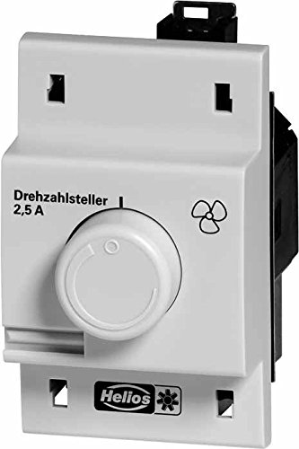 Helios ese 2,5 drehzahlsteller, din-schiene, grau, 2,5a, 0-230v, 1ph, leistungsregelung stufenlos, ohnebeleuchtung, schaltkontakt, ip20