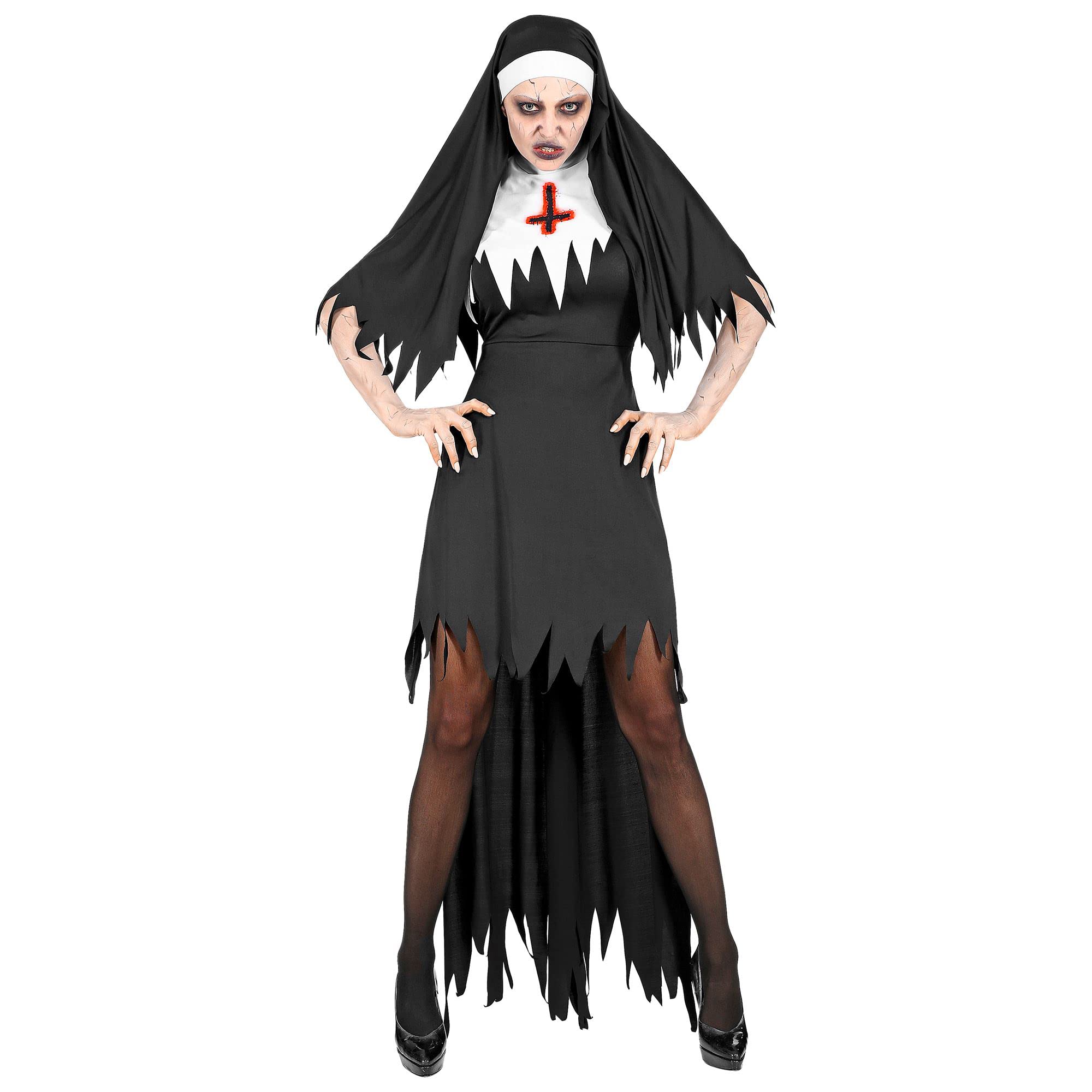 W WIDMANN MILANO Party Fashion - Kostüm Horror Nonne, Kleid, Zombie, Gothic, Halloween