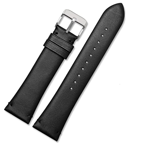 SCRUBY Für Armani AR1982/AR60003/AR60004/AR60005 Uhrenband klassisches Kuhlattenarmband 22 mm schwarz braun dunkelbrauner Gurtstift Schnalle(AR60003 black silver)