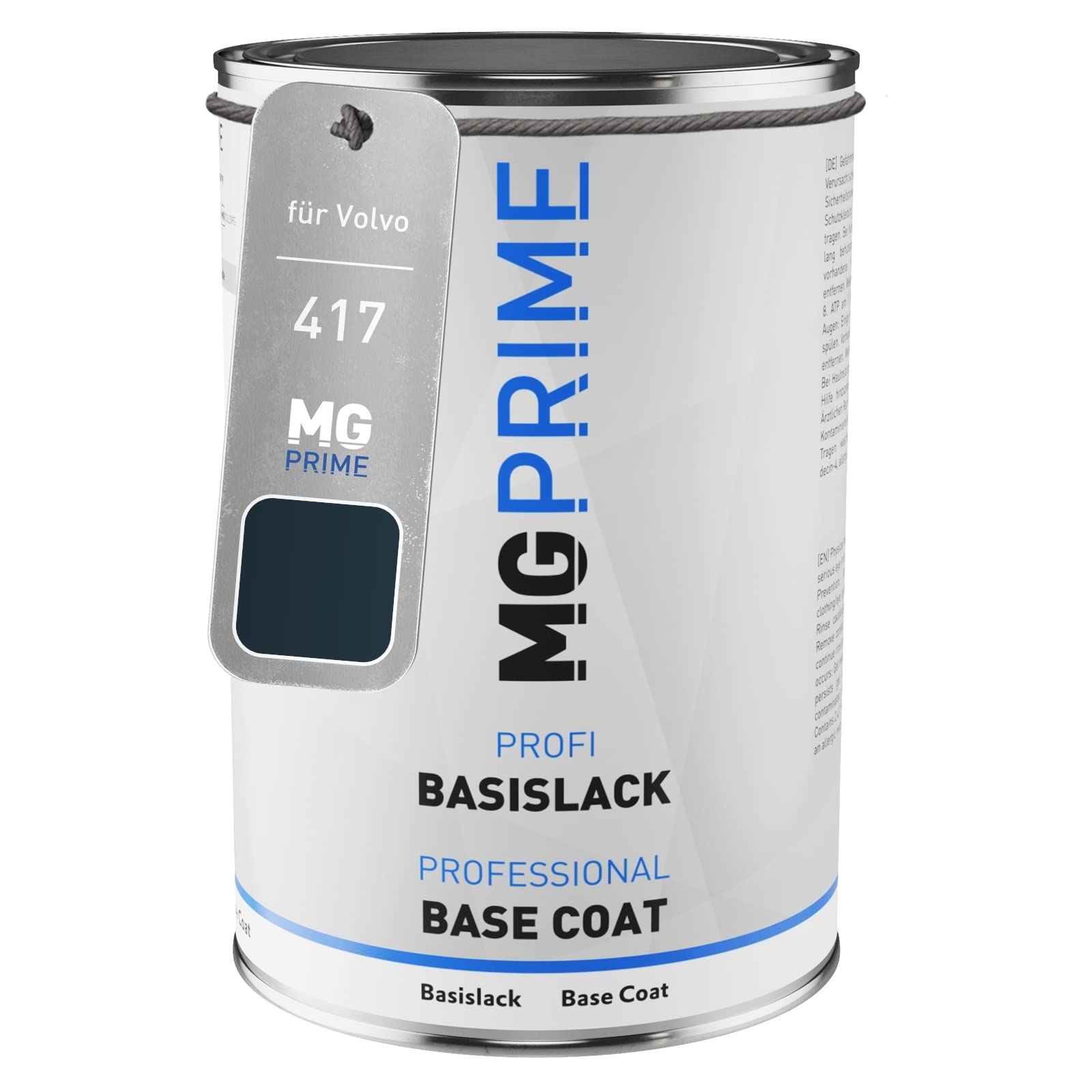 MG PRIME Autolack Dose spritzfertig für Volvo 417 Nautic Blue Pearl/Royalblau Mica Basislack 1,0 Liter 1000ml