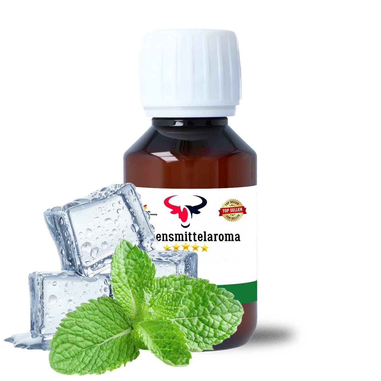 Menthol Konzentrat-Drops | hochkonzentriertes Aroma ohne Zucker | für Wassersprudler | Fertiggetränk | kalorienarm | Lebensmittel, Kochen, Backen, Hobby, Raumerfrischung uvm. (100 ml)