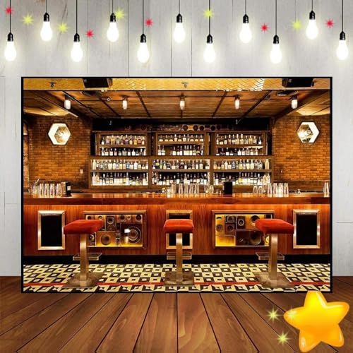 Shabby Saloon Taverne Interieur rustikal alt Wand hölzern Bar Hintergrund Geburtstag Hintergrund Party Foto Dekoration Banner 300x200cm