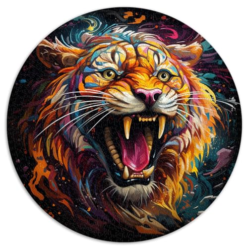 Puzzlespiel Wilder Tiger 1000-teiliges Puzzlespiel 67,5 x 67,5 cm Spiele Spielzeug Geschenk Familienspiel Stressabbau Schwieriges Herausforderungspuzzle