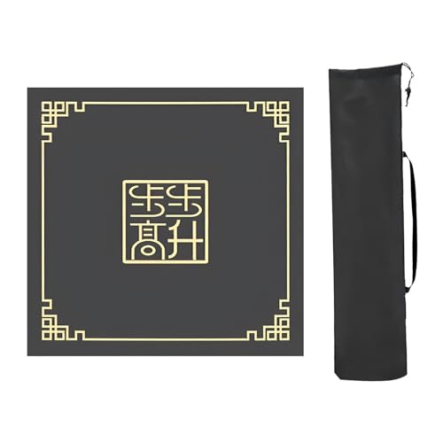 Mahjong Tischmatte,Kachel Spiele Tischabdeckung, Lärmreduzierende Mahjong-Tischmatte, Mahjong-Matte aus Faser und Gummi, vibrationsreduzierendes Mahjong-Pad for Mahjon-Poker(Gray,70x70cm (27.55x27.55i