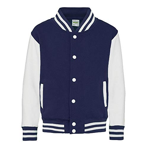 Just Hoods - Kinder College Jacke/Oxford Navy/White, 12/13 (XL)