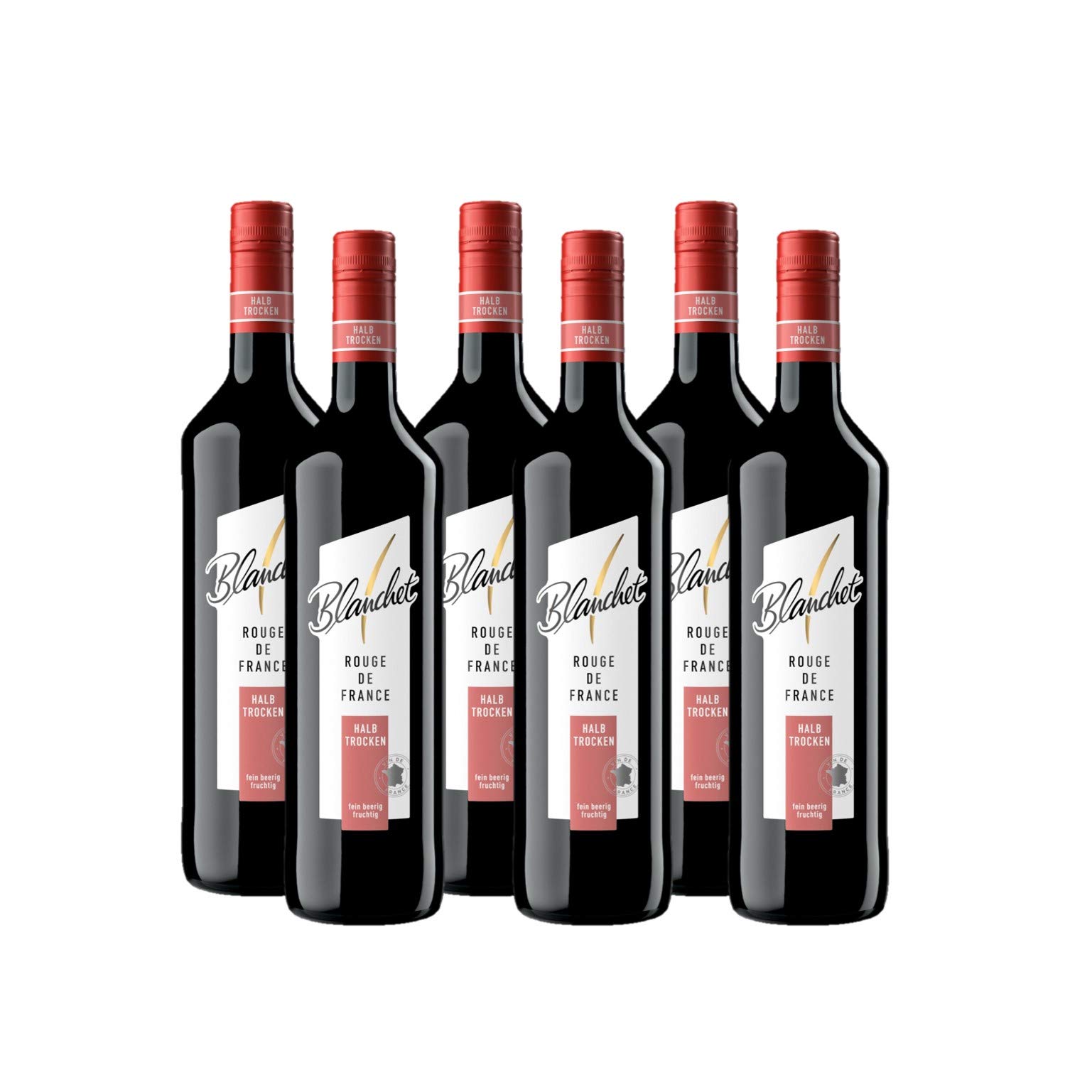 Blanchet Rouge de France Rotwein Halbtrocken (6 x 0,75l)