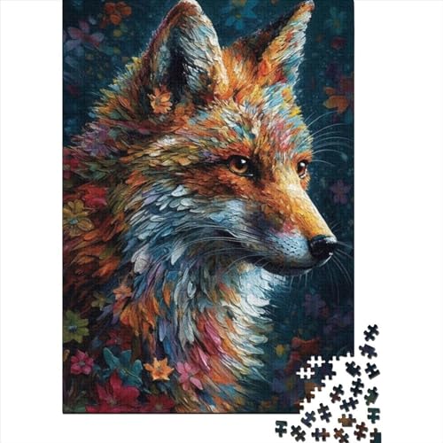 Tierfuchs für Erwachsene, Puzzle-Geschenke, 1000-teiliges Puzzle für Erwachsene Teenager, Puzzles für Erwachsene, Lernspiel, Herausforderungsspielzeug, 75 x 50 cm