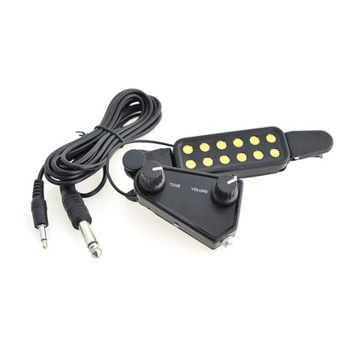 12-Loch-Clip-On-Sound-Pickup-Mikrofon-Draht-Verstärker-Lautsprecher Für Akustik-E-Gitarre-Wandler-Zubehör (Color : 02)