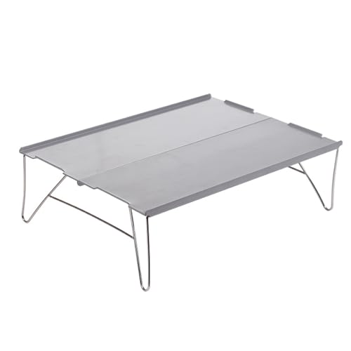 Qaonsciug Aluminium-Tische, wasserdicht, Reisetisch, Klapptisch, Campingtisch, tragbar, zusammenklappbar, Camping-Beistelltisch