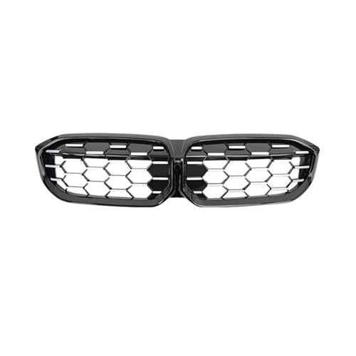 Frontgrills Für G20 G28 Für LCI 3 Serie 2023+ 330i M340i Front Stoßstange Nieren Grill Diamant Alle Schwarz Stil Racing Grille Front Bumper Grille(Black Frame Silver)