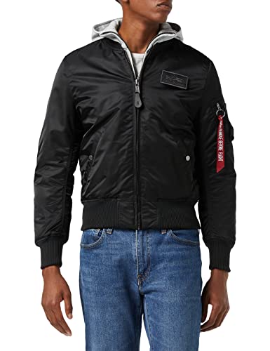 Alpha Industries Herren Fliegerjacke MA-1 D-Tec, Schwarz (Greyblack 03), Gr. M