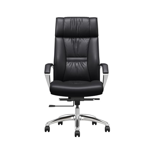 Home-Office-Stuhl - Moderner ergonomischer Computer-Schreibtischstuhl aus Leder, Executive-Home-Office-Chefstuhl, Drehstuhl, höhenverstellbar, langlebige Basis, bequemer Konferenz-Schreibtischstuhl,