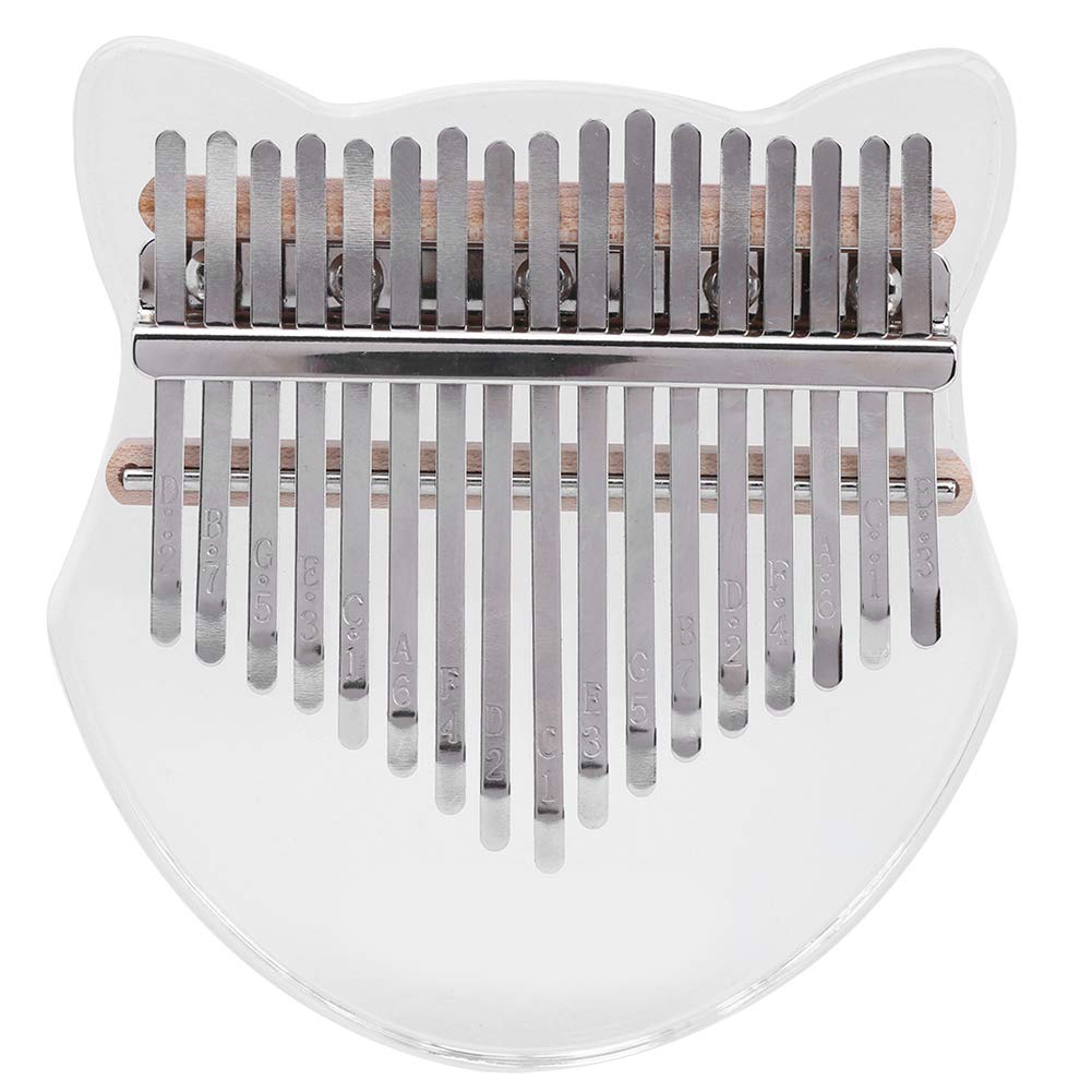 17 Tasten Kalimba, Acryl Daumen Klavier Finger Klavier mit Stimmhammer & Tragetasche für Kinder Erwachsene Musikalisches (Transparent) Tasteninstrument Musikinstrument