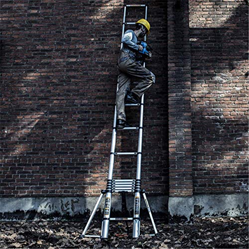 RASOANOA Teleskopleiter Leiter Teleskopleiter Aluminium-Teleskop-Ausziehleiter Mehrzweck-Ausziehleiter Mehrzweck-Teleskopleiter (Farbe: A, Größe: 6,3 m) Ehe Ambitious