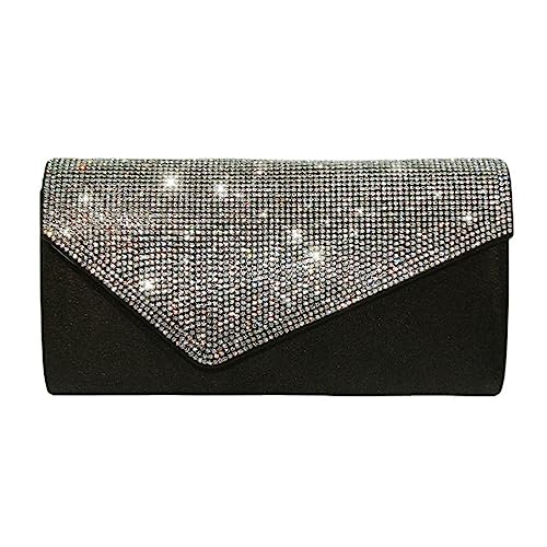 Abendtasche Klappe Glitzernd Handtasche Umschlag Schultertasche Umhängetasche Hochzeit Party Braut Geldbörse