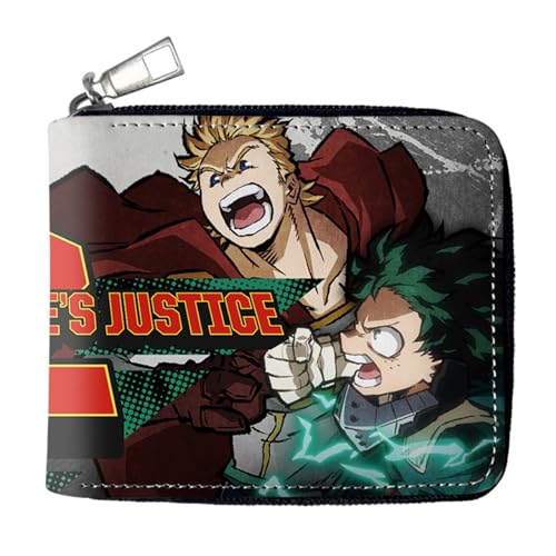 RYNDEX My He-ro Academ-ia Anime Wallets, Süß Spaß Einzigartig Karten Portemonnaie, Mädchen Geldtasche mit Münzfach und Geldscheinfach(Color:Multicolor 5)