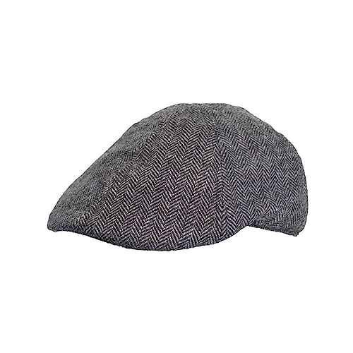 WALKER AND HAWKES - 6 Panel Barney Duckbill Cap aus Wolle, grau, 60