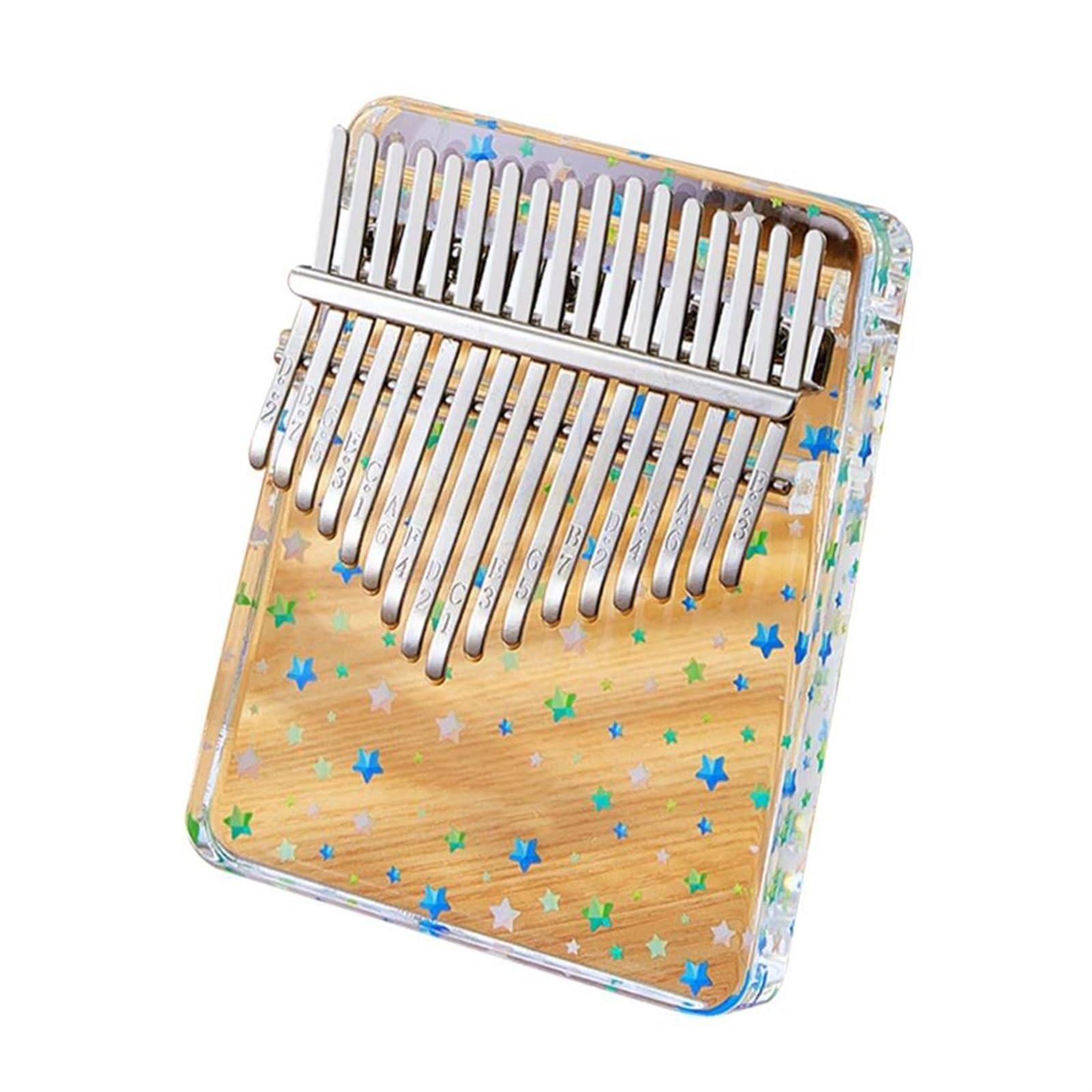 Kalimba Daumenklavier Kalimba Tragbares Transparentes Fingerklavier Aus Acryl Mit Hammer Musikinstrument(A17)