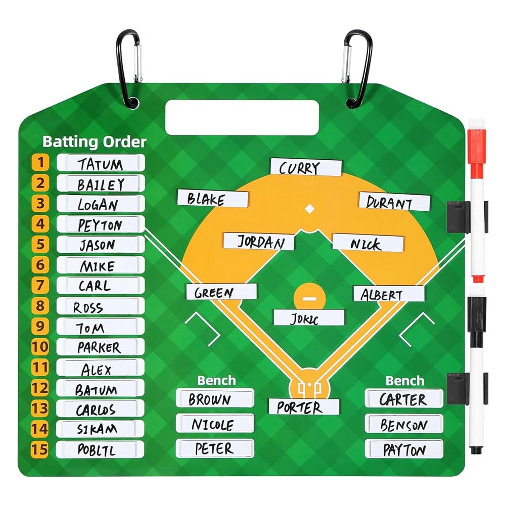 Begchy Magnetisches Baseball-Aufstellungsbrett, Dry EraseCoach-Aufstellungsbrett, Wiederverwendbares Softball-Aufstellungsbrett für Baseball-Training