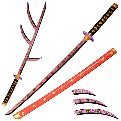 LQZJG Anime Bambus Schwert Cosplay Schwert,Kokushibou Schwert Katana 103cm/40 Zoll