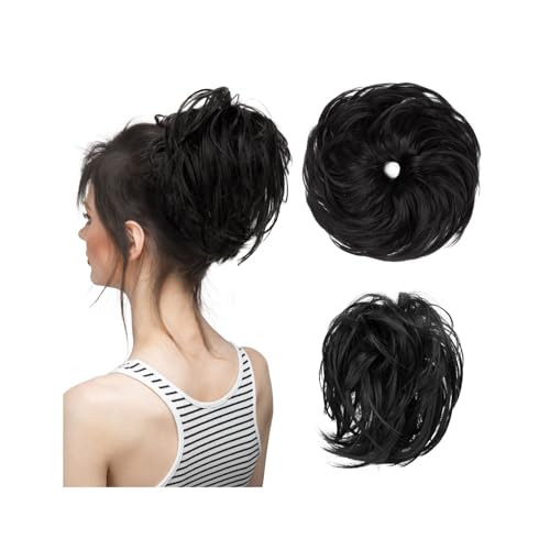 Haarteile Haarknoten Synthetisches, gefälschtes, unordentliches Dutthaar, lockiges Band, Haarteil, Haargummi, Scrunchie, Wickelstück, elastisches Haar, Chignon, Cheveux, Schwanz, Hochsteckfrisur for D