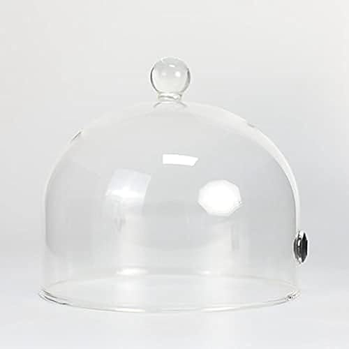 Glas-Cloche-Kuppel für Lebensmittel, Getränke, Glas-Display, Rauchen, Cloche, Cocktails, Rauch-Ei, Zubehör, 17 x 16,8 cm