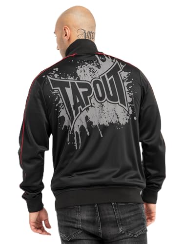 Tapout Herren Trainingsjacke Normale Passform TARZIANA Black/Grey/Red XXL