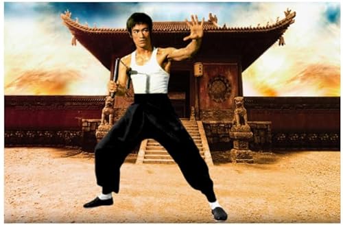 HfmQuisutron Legendäre chinesische Kung.Fu Filme Kunst Poster Puzzle 1000 Teile Holzpuzzle für Erwachsene Kinder Dekompression Spiele Cq69Zt