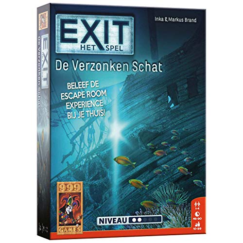 999 Games - EXIT - Der versunkene Schatz Brecher - ab 10 Jahren - Nominiert für Spielzeug des Jahres 2018, Inka & Markus Marke - Echtzeit,Social Deduction - für 1 bis 4 Spieler - 999-EXI08