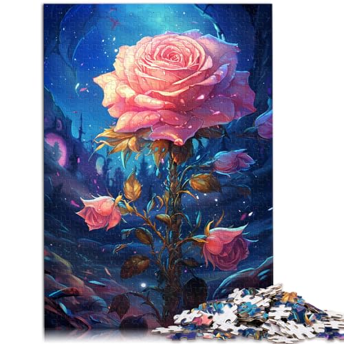 Puzzles Geschenke Spielzeug Bunte Psychedelia von Galaxy Rose Puzzles für Erwachsene 1000 Puzzles Holzpuzzle Familienspiele Weihnachtsgeburtstagsgeschenke 1000 Teile (50x75cm)