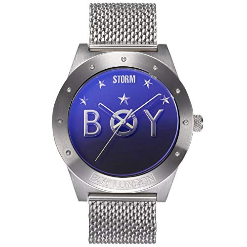 Boy Star, Storm London Armbanduhr, Limitierte Auflage 2000 Stück Weltweit, Herrenuhr, Edelstahlgehäuse, hochwertiges Mineralglas, 5 bar Wasserdicht (Lazer Blue)