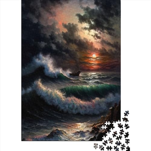 Stormly Ocean Puzzle für Erwachsene, 1000 Teile, großes Puzzle für Erwachsene, Puzzle für Erwachsene, Lernspiel, Herausforderungsspielzeug (Größe: 75 x 50 cm)