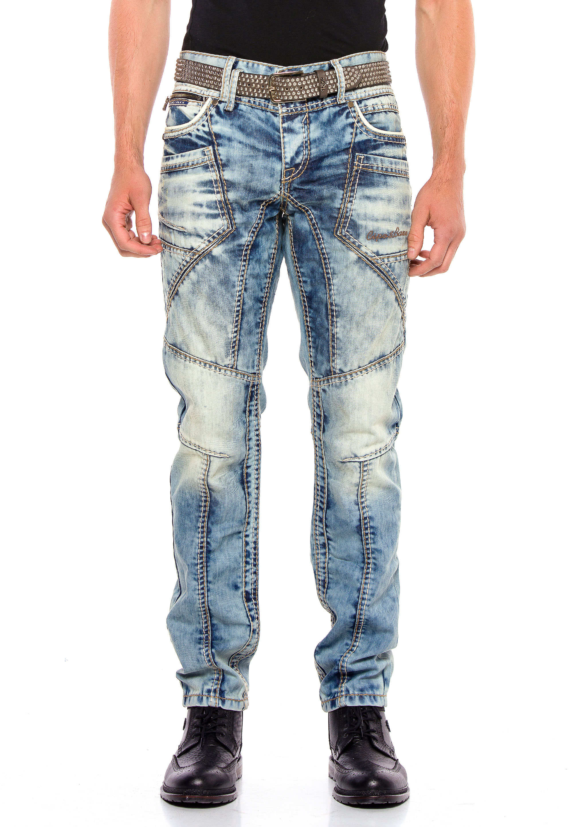 Cipo & Baxx Bequeme Jeans, mit modernen Ziernähten 3