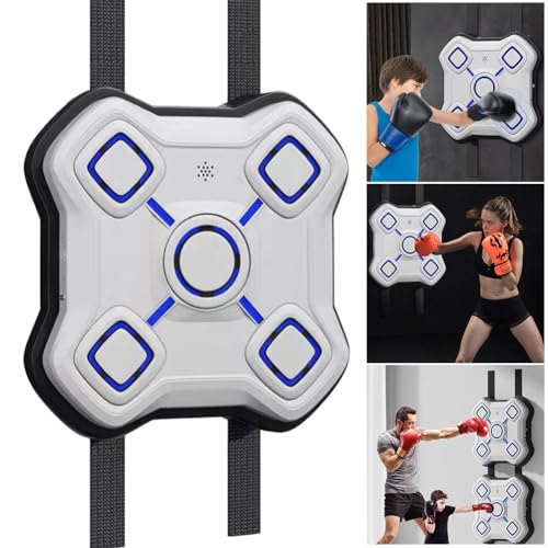 Asslye Smart Music Boxing Machine, Bluetooth Boxmaschine mit Musik Erwachsene Kinder, Elektronische Boxgerät mit Musik, Indoor Wand Music Boxing Training Machine mit Beleuchtung