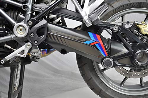 Uniracing Schwinge Dekoration Schutz Aufkleber Kit K47946 BMW 13, R1200GS ADV. LC '14-'18, R1250GS-Adv, Schwarz Motorsport