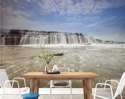 Himmel Wasserfall 3D Tapete Poster Restaurant Schlafzimmer Wohnzimmer Sofa TV Dekorative Wand-430cm×300cm