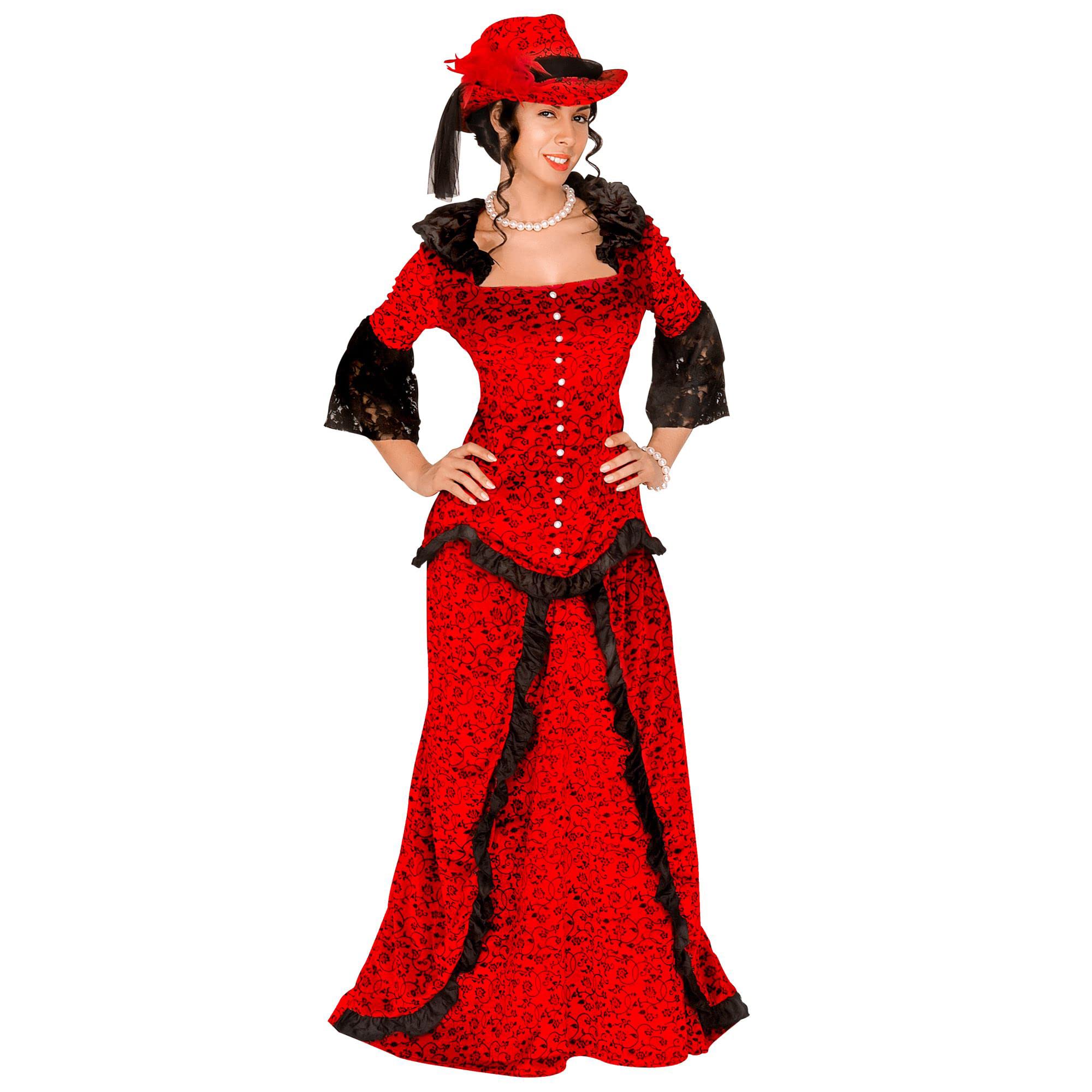 Widmann - Kostüm Western Lady, Jacke, Rock, Hut, Saloon Girl, Karneval, Mottoparty