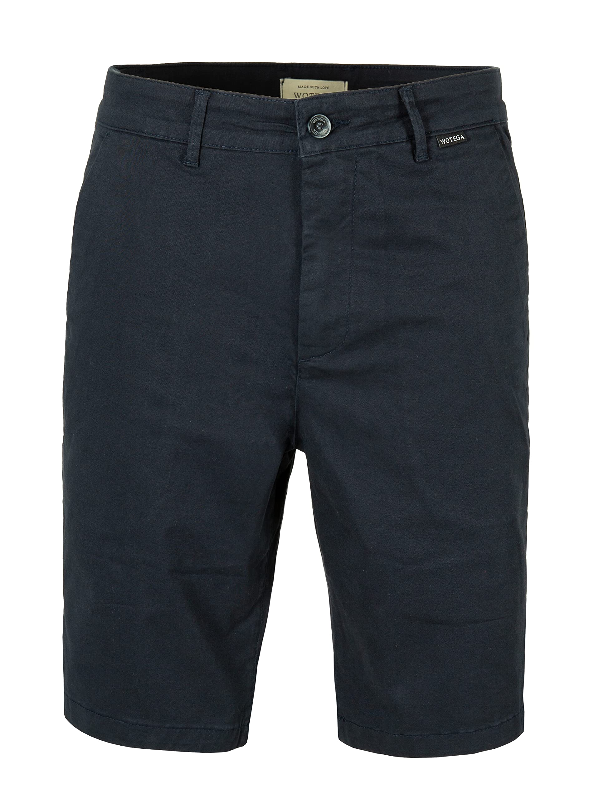 WOTEGA Spring - Kurze Männer Short - Dunkelblaue Stretch Kurze Chino Hase Herren - Slim Fit Kurze Chinohosen, Blau (Sky Captain 193922), W34