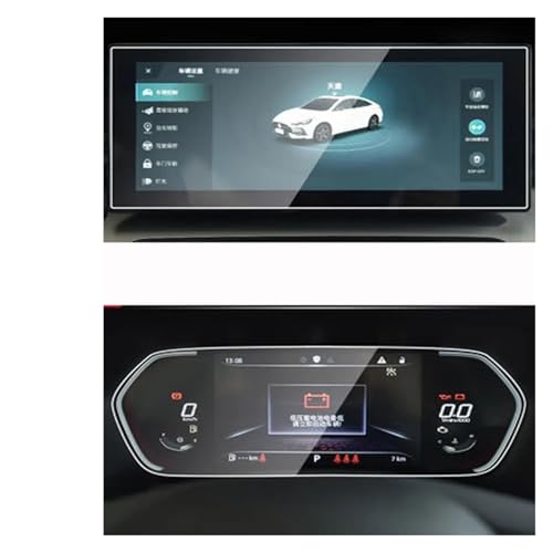 Navigations-Displayschutz Für MG Für GT 2022 Auto-Infotainment-Radio GPS-Navigation Innenraum-Armaturenbrett-Zubehör Displayschutzfolie Aus Gehärtetem Glas Navigation Schutzfolie(GPS and Dashboard)