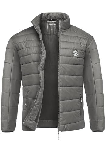 Amaci&Sons Herren Steppjacke Outdoor Basic Patch Jacke 9103 Dunkelgrau M