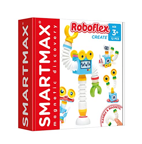 SmartGames - Roboflex Create, Spielzeuge für Kinder 3 Jahre oder mehr, Spielzeug für Kinder, Babyspielzeug, Magnetteile, flexibel und magnetisch, Geschenke für Babys, 12 Teile.