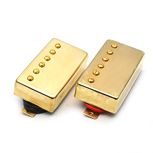 ZENGXUE Humbucker Electric Guitar Pickup Gold/Chrome Neck Bridge Pickup Für Lp. E-Gitarre-Messing-Gitarre-Gitarrengitarre-Guitarra-Pickup Humbucker Tonabnehmer Set (Color : Gold Neck Bridge)