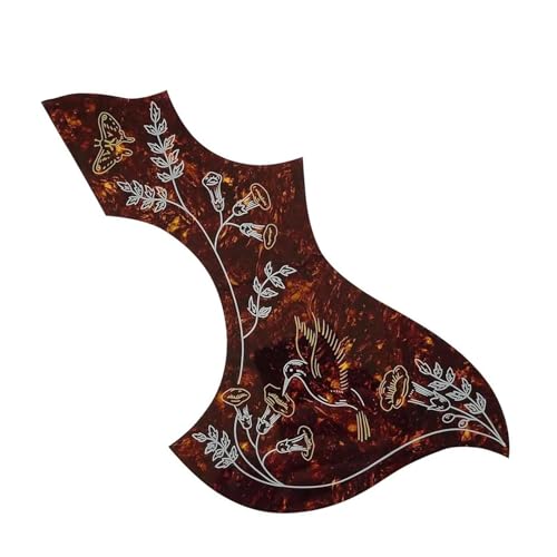 Akustikgitarre Pickguard Kratzer Platte, 1 Stück Akustikgitarren-Schlagbrett, selbstklebende, kratzfeste Platte mit exquisitem Muster