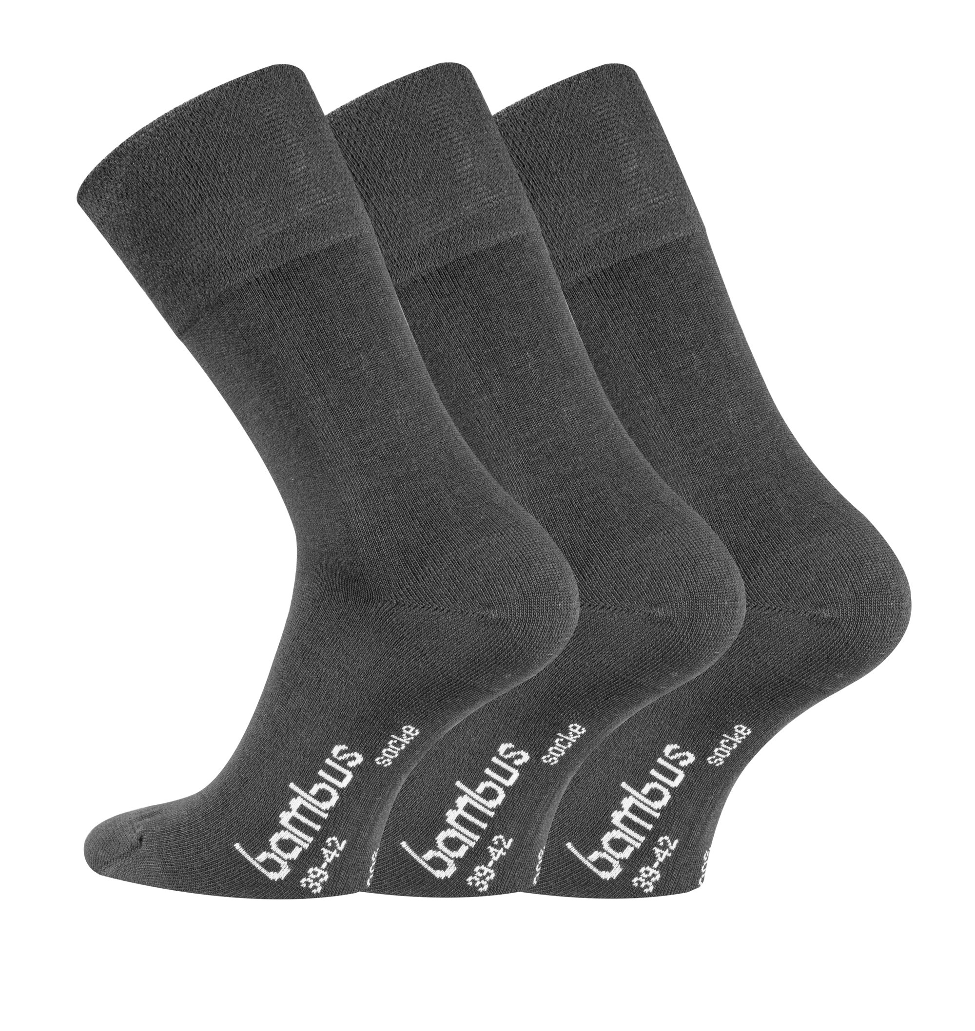 TippTexx 24 12 Paar Bambussocken Socken mit GERUCHS-KILLER Funktion und Antiloch-Garantie im Vorteilspack (as3, numeric, numeric_47, numeric_50, regular, regular, Anthrazit)