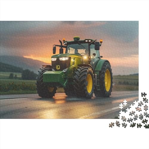 Schwierige, anspruchsvolle Puzzles, 1000-teiliges Holzpuzzle zum Thema Landwirtschaftstraktor für Erwachsene und Jugendliche, interessante Puzzles zur Stressreduzierung (Größe 75x50cm)