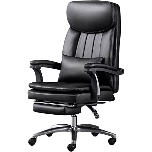 Schreibtischstühle für das Homeoffice, Bürostuhl, ergonomischer Chefsessel, Drehbarer Schreibtischstuhl aus PU-Leder mit hoher Rückenlehne, extra gepolsterte Armlehne, großer Sitz, höhenverstellbare